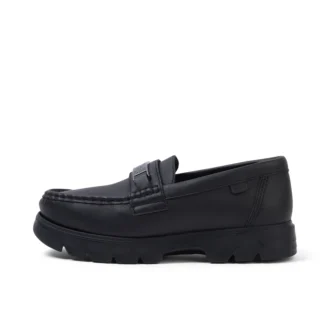 Mocassins Lennon unisexes pour adultes en cuir noir