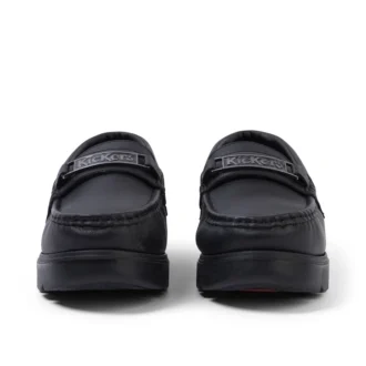 Mocassins Lennon unisexes pour adultes en cuir noir