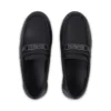 Mocassins Lennon unisexes pour adultes en cuir noir Mocassins Lennon unisexes pour adultes en cuir noir