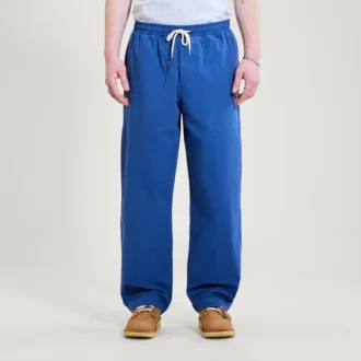 Pantalon à cordon de serrage à jambes larges Kickers pour homme adulte Bleu marine