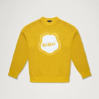 Pull-over unisexe pour adulte Kickers Classic en maille jacquard jaune