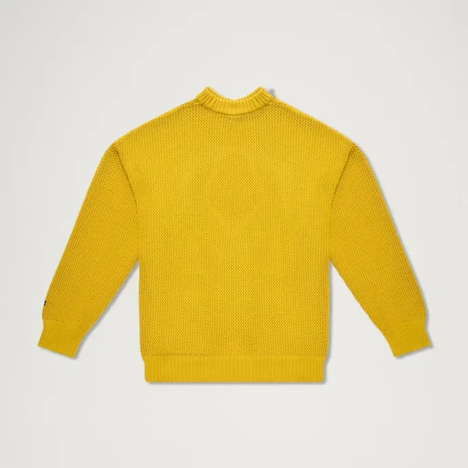 Pull-over unisexe pour adulte Kickers Classic en maille jacquard jaune