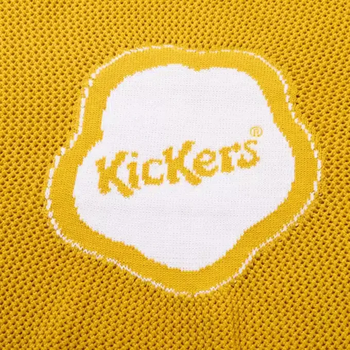 Pull-over unisexe pour adulte Kickers Classic en maille jacquard jaune