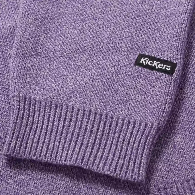Pull unisexe adulte Kickers avec logo sur la poitrine, violet