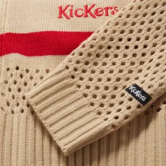 Pull zippé Kickers pour femme adulte, blanc