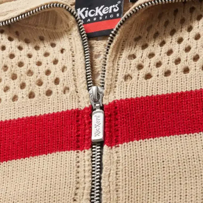 Pull zippé Kickers pour femme adulte, blanc