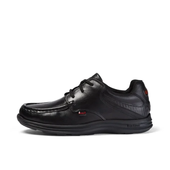 Reasan Lace en cuir noir pour jeunes hommes Reasan Lace en cuir noir pour jeunes hommes