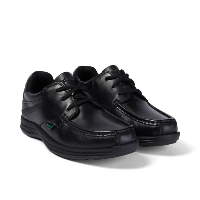 Reasan Lace en cuir noir pour jeunes hommes Reasan Lace en cuir noir pour jeunes hommes