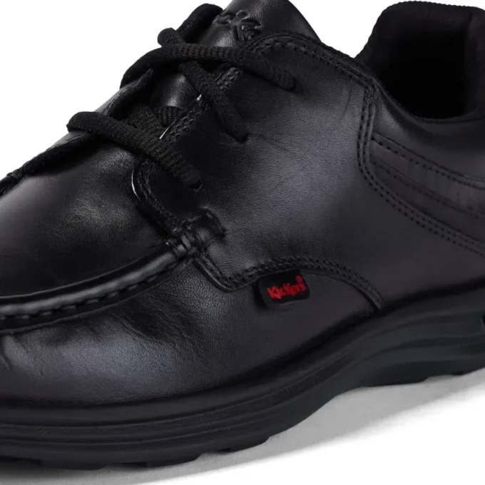 Reasan Lace en cuir noir pour jeunes hommes Reasan Lace en cuir noir pour jeunes hommes