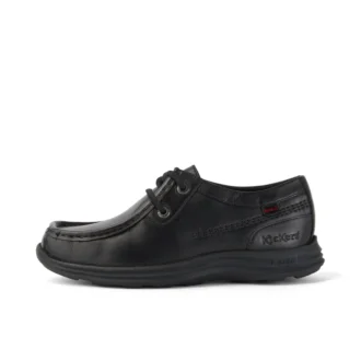 Reasan Moc en cuir noir pour jeunes hommes