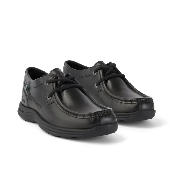 Reasan Moc en cuir noir pour jeunes hommes Reasan Moc en cuir noir pour jeunes hommes