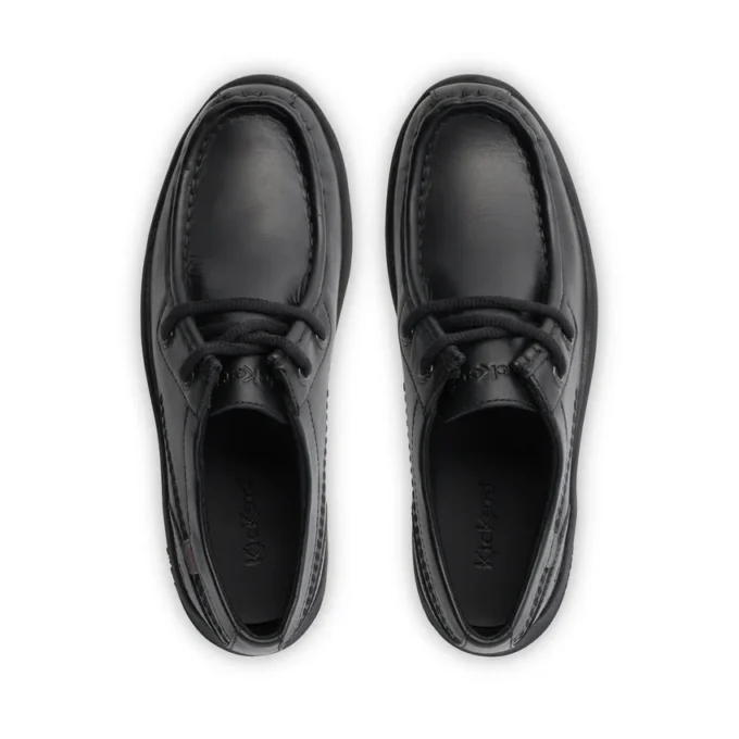 Reasan Moc en cuir noir pour jeunes hommes Reasan Moc en cuir noir pour jeunes hommes