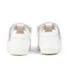 Sandales Baby Wriggle Flower en cuir blanc