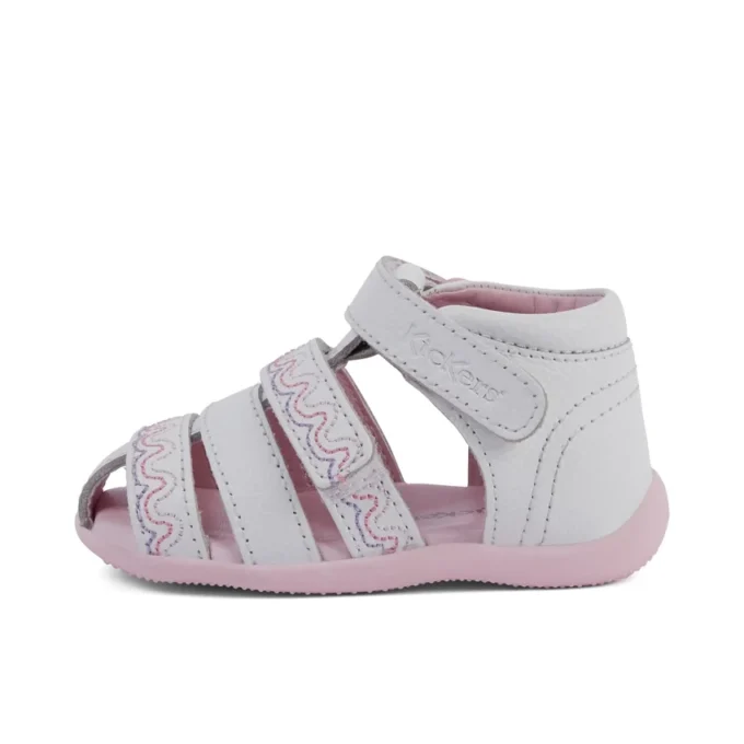 Sandales Baby Wriggle Wave en cuir blanc Sandales Baby Wriggle Wave en cuir blanc