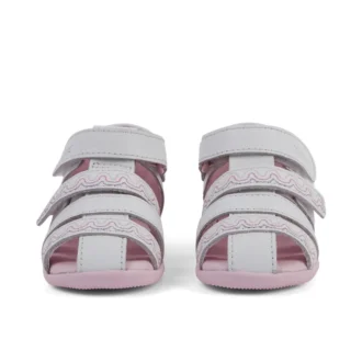 Sandales Baby Wriggle Wave en cuir blanc