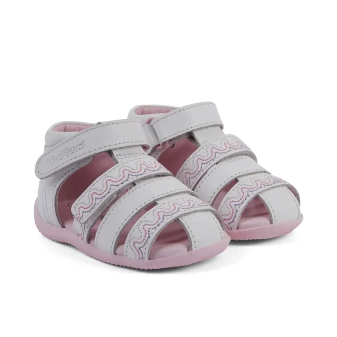 Sandales Baby Wriggle Wave en cuir blanc Sandales Baby Wriggle Wave en cuir blanc