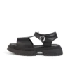 Sandales en cuir Kenzi pour jeunes filles, noir Sandales en cuir Kenzi pour jeunes filles, noir