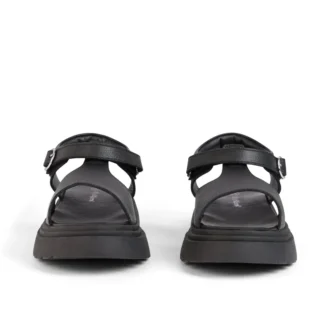 Sandales en cuir Kenzi pour jeunes filles, noir