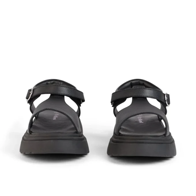 Sandales en cuir Kenzi pour jeunes filles, noir Sandales en cuir Kenzi pour jeunes filles, noir
