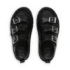 Sandales en cuir Knox Lo Buckle pour femmes, noir Sandales en cuir Knox Lo Buckle pour femmes, noir