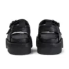 Sandales en cuir Knox Lo Buckle pour femmes, noir Sandales en cuir Knox Lo Buckle pour femmes, noir