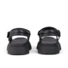 Sandales Kenzi pour filles junior en cuir noir Sandales Kenzi pour filles junior en cuir noir
