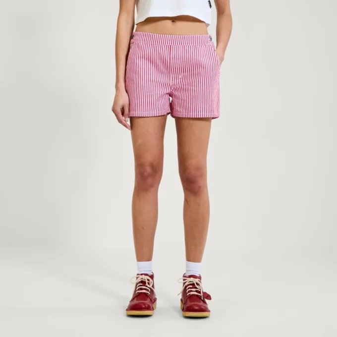 Short micro classique Kickers pour femme, rouge
