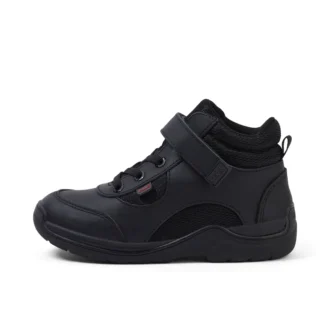 Stomper Hi en cuir noir pour garçons en bas âge