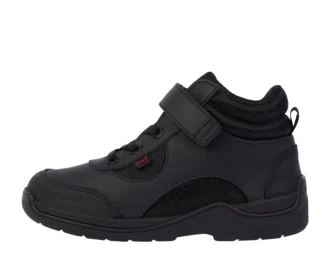 Stomper Hi en cuir noir pour garçons junior