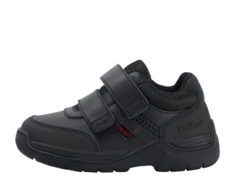 Stomper Mid en cuir noir pour garçons en bas âge