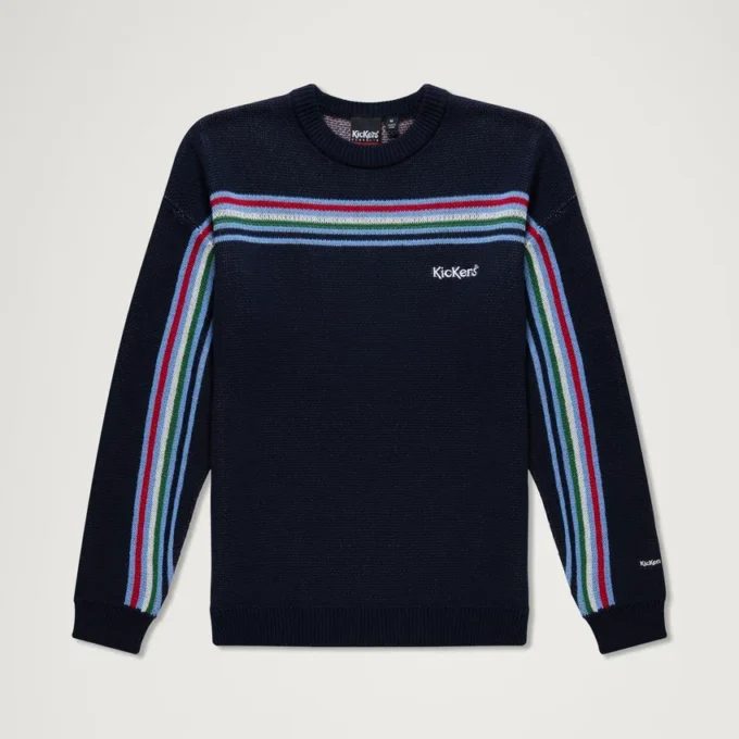 Sweat-shirt à col rond Kickers bleu marine pour homme Sweat-shirt à col rond Kickers bleu marine pour homme