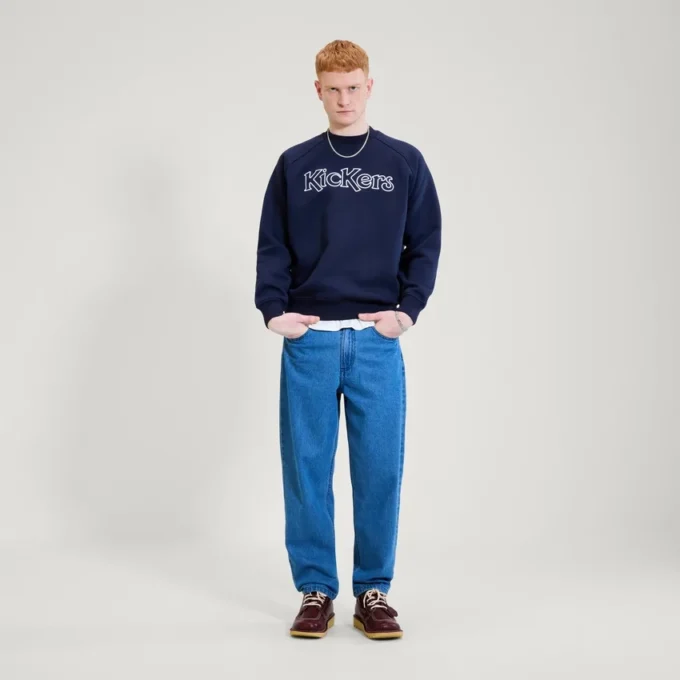 Sweat-shirt unisexe classique Kickers bleu marine pour adulte