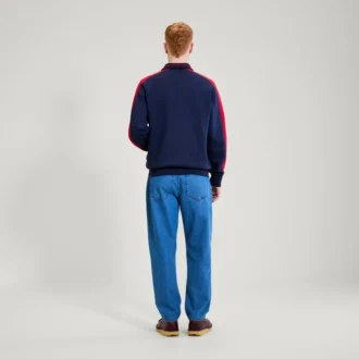 Sweat-shirt zippé classique Kickers pour homme adulte, bleu marine