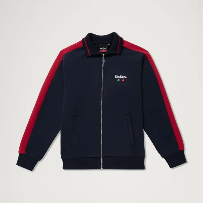 Sweat-shirt zippé classique Kickers pour homme adulte, bleu marine Sweat-shirt zippé classique Kickers pour homme adulte, bleu marine