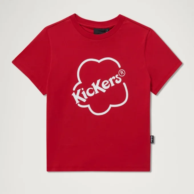 T-shirt classique ajusté Kickers pour femme, rouge T-shirt classique ajusté Kickers pour femme, rouge