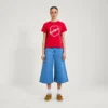 T-shirt classique ajusté Kickers pour femme, rouge T-shirt classique ajusté Kickers pour femme, rouge