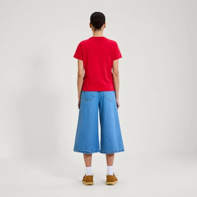 T-shirt classique ajusté Kickers pour femme, rouge T-shirt classique ajusté Kickers pour femme, rouge