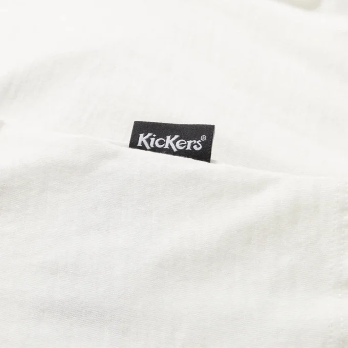 T-shirt classique à col rond Kickers pour femme, blanc