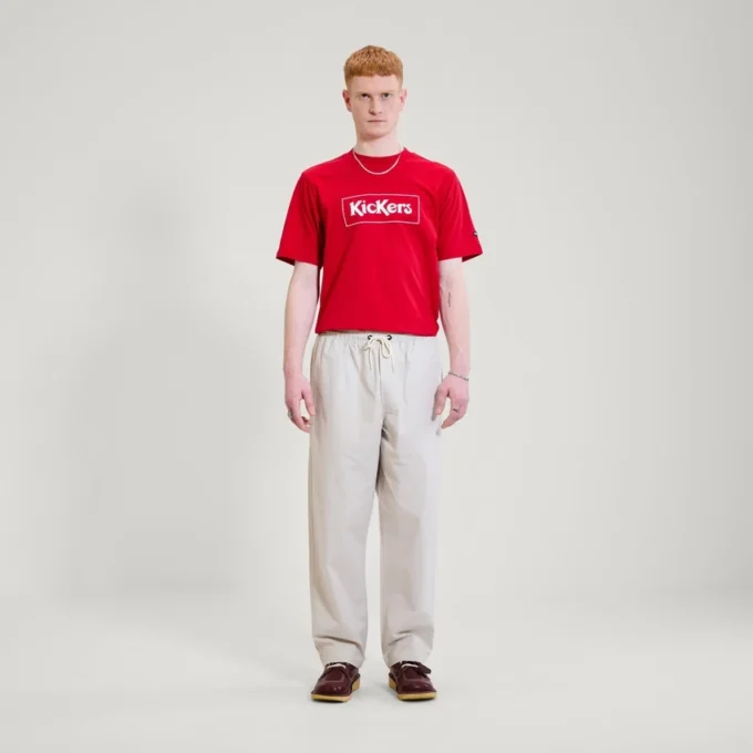 T-shirt classique Kickers pour homme, rouge T-shirt classique Kickers pour homme, rouge