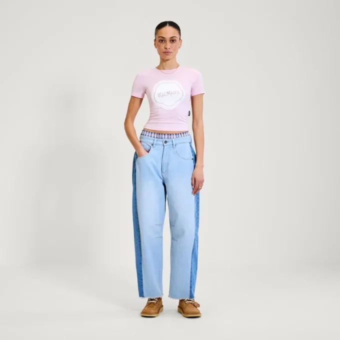 T-shirt classique léger Kickers pour femme adulte, rose