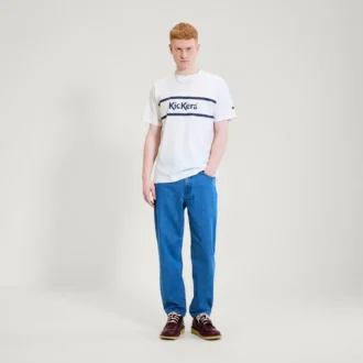 T-shirt classique à manches courtes Kickers pour homme, blanc