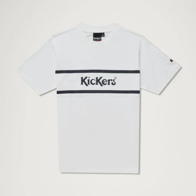 T-shirt classique à manches courtes Kickers pour homme, blanc T-shirt classique à manches courtes Kickers pour homme, blanc