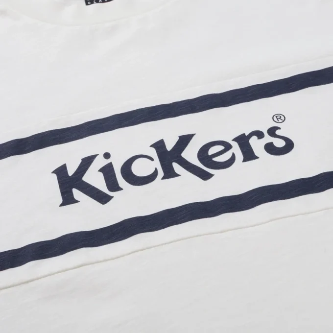 T-shirt classique à manches courtes Kickers pour homme, blanc T-shirt classique à manches courtes Kickers pour homme, blanc