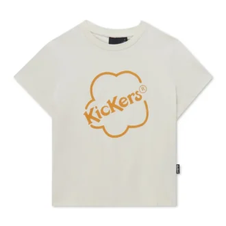 T-shirt classique moulant Kickers pour femme adulte, blanc