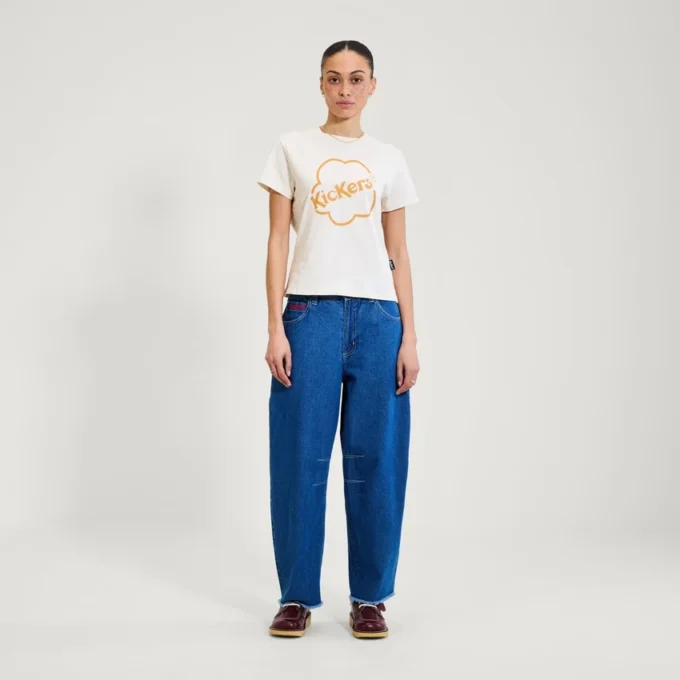 T-shirt classique moulant Kickers pour femme adulte, blanc T-shirt classique moulant Kickers pour femme adulte, blanc