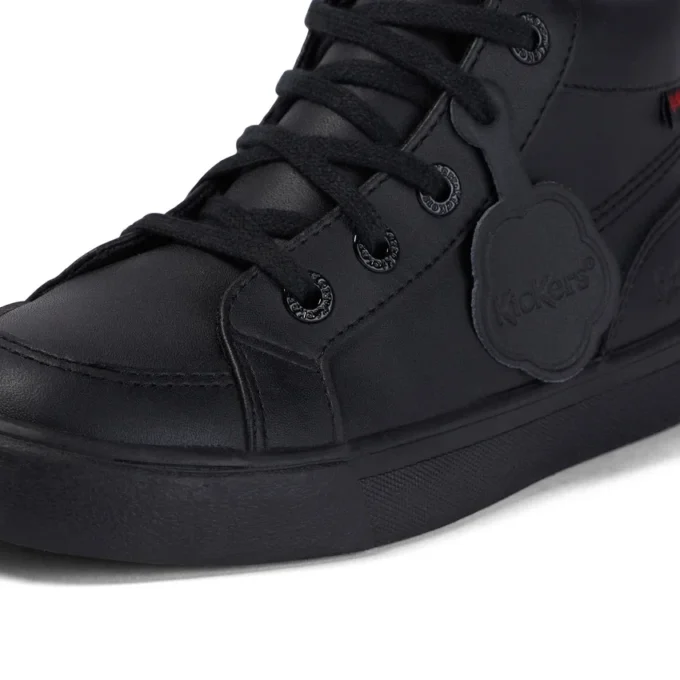 Tovni Hi en cuir noir, unisexe junior