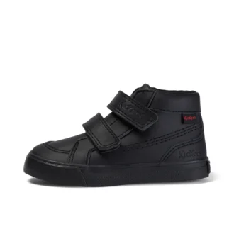 Tovni Hi en cuir noir unisexe pour tout-petits