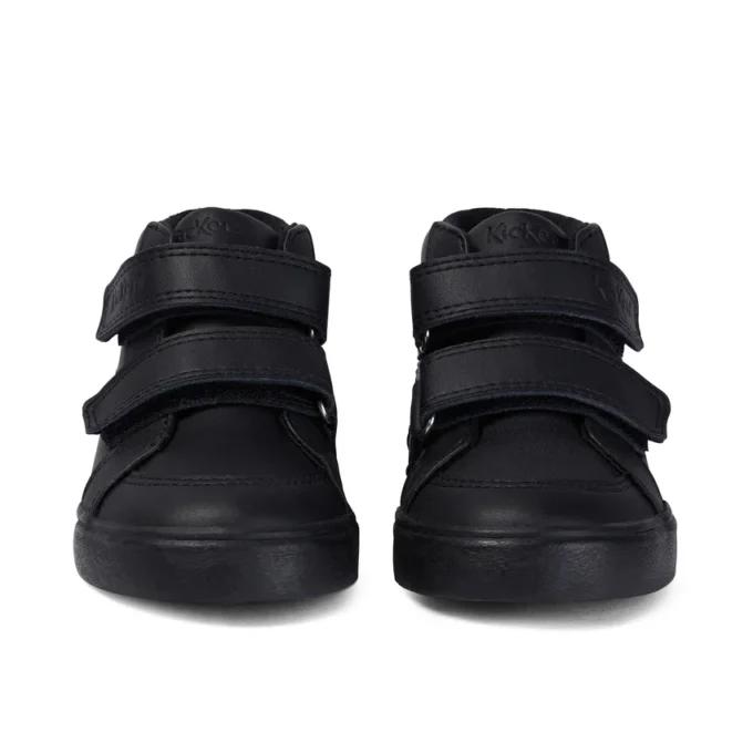 Tovni Hi en cuir noir unisexe pour tout-petits