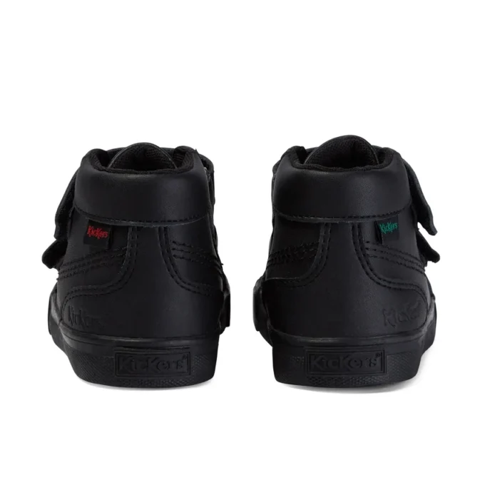 Tovni Hi en cuir noir unisexe pour tout-petits