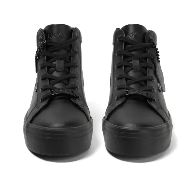 Tovni Hi Stack Chain en cuir noir pour jeunes filles Tovni Hi Stack Chain en cuir noir pour jeunes filles